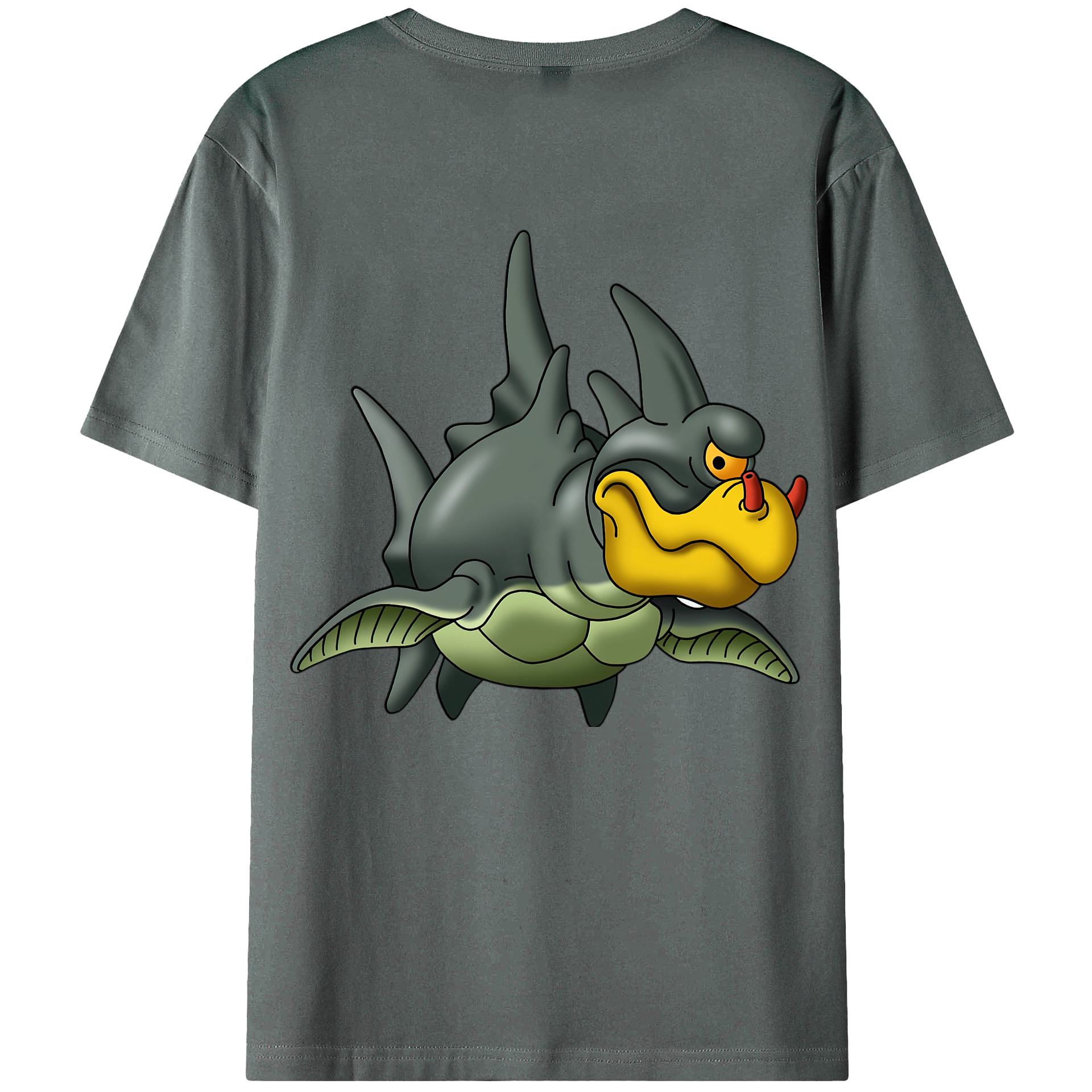 （画像用） ドラゴンクエスト Doragon Kuesuto Dragon Quest 綿100％半袖Tシャツ（背面プリント）